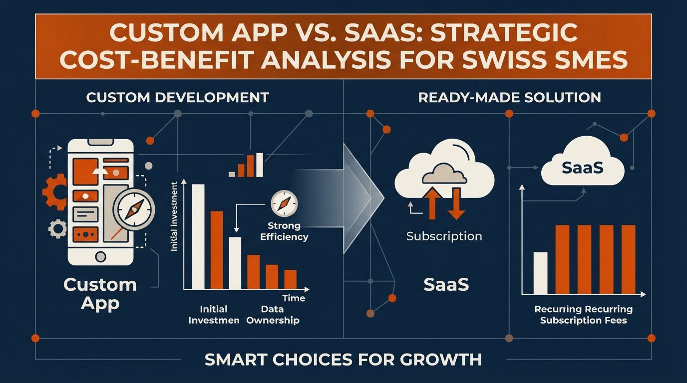 Custom App vs. SaaS: Strategic Cost-Benefit Analysis for Swiss SMEs