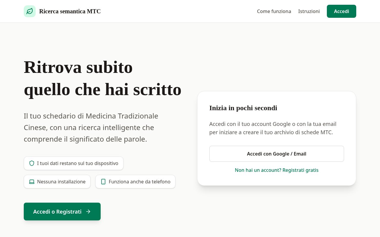 Ricerca Semantica MTC — archivio-semantico.vercel.app